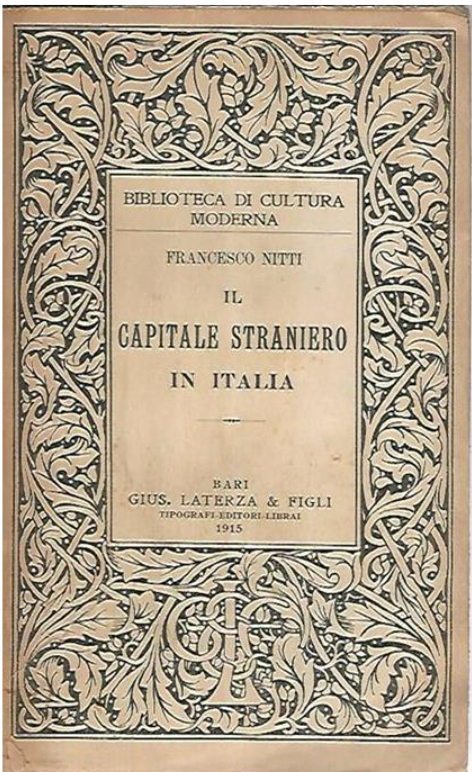 IL CAPITALE STRANIERO IN ITALIA